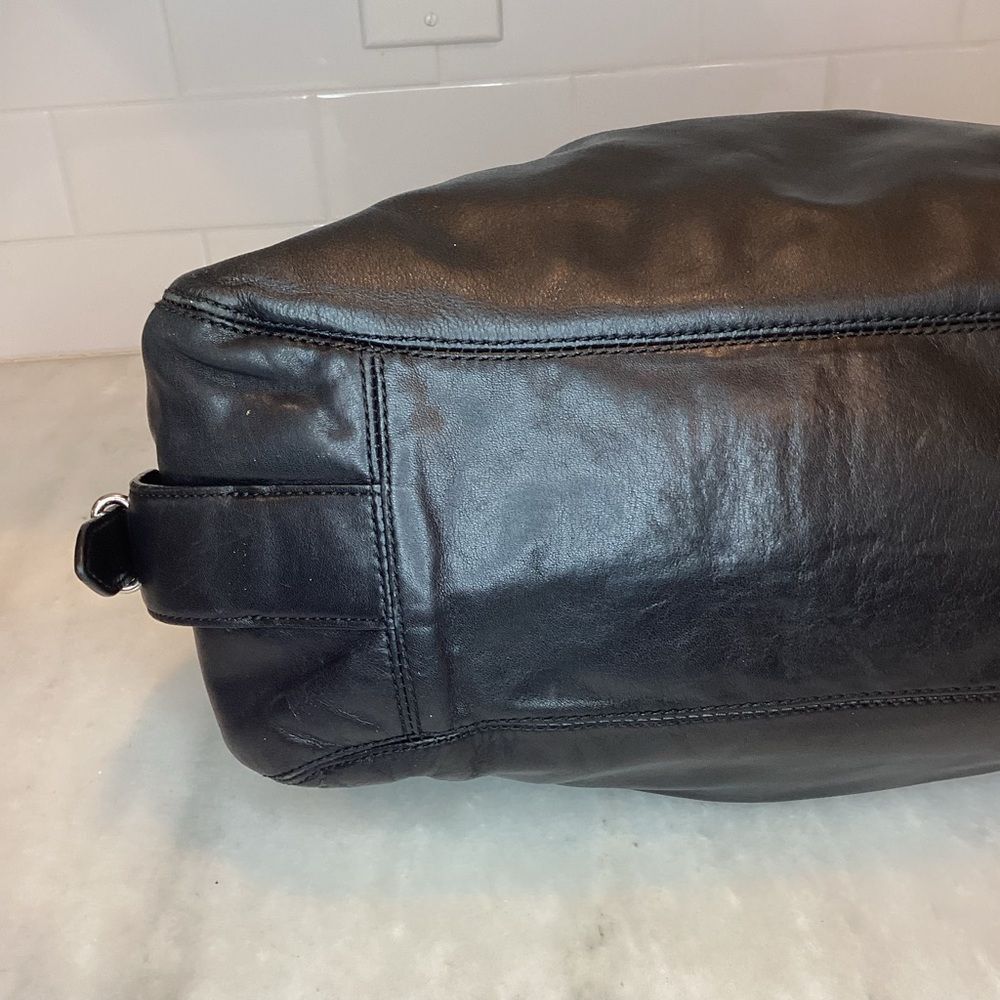 Coach Bag Purse Handbag Leather Maggie Mia Black Hobo Shoulder Bag Pocketbook #1 - Picture 8 of 15